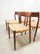 Vintage Danish Teak Dining Chairs by Niels Otto Møller, 1960s, Set of 4 3