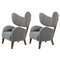 Poltrona Vidar 3 My Own Chair grigia di Lassen, set di 2, Immagine 1