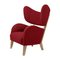 Red Natural Oak Raf Simons Vidar 3 My Own Chair Lounge Chairs from by Lassen, Set of 4, Image 2