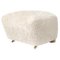 Off White Natural Oak Sheepskin the Tired Man Footstool from by Lassen 1