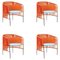 Fauteuil Caribe Orange Menthe par Sebastian Herkner, Set de 4 1