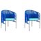 Blue Caribe Dining Chair by Sebastian Herkner, Set of 2 1