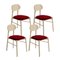 Upholstered Beech Bokken Chairs from Colé Italia, Set of 4 2