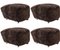 Espresso Smoked Oak Sheepskin the Tired Man Footstools from by Lassen, Set of 4 2