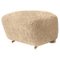 Honey Natural Oak Sheepskin the Tired Man Footstool from by Lassen, Image 1