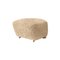 Honey Natural Oak Sheepskin the Tired Man Footstool from by Lassen 2