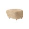 Honey Natural Oak Sheepskin the Tired Man Footstool from by Lassen, Image 2
