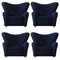Blue Hallingdal the Tired Man Lounge Chair from by Lassen, Set of 4 1