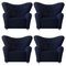 Blue Hallingdal the Tired Man Lounge Chair from by Lassen, Set of 4, Image 1