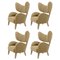 Honey Natural Oak Raf Simons Vidar 3 My Own Lounge Chairs from by Lassen, Set of 4 1