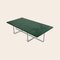 Large Green Indio Marble and Steel Ninety Coffee Table by Ox Denmarq 2