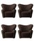 Espresso Sheepskin the Tired Man Lounge Chair from by Lassen, Set of 4 15