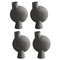 Dark Grey Medio Sphere Vase Bubl by 101 Copenhagen, Set of 4 1