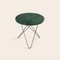 Mini Green Indio Marble and Steel O Side Table by Ox Denmarq 2