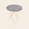 Tall Mini Grey Marble and Brass O Side Table by Ox Denmarq 2