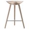 Oak and Stainless Steel Counter Stool from by Lassen 1