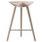 Oak and Stainless Steel Counter Stool from by Lassen, Image 1
