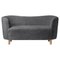 Anthracite Sheepskin and Natural Oak Mingle Sofa from by Lassen 1