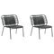 Chaise Basse Cielo Noire par Sebastian Herkner, Set de 2 1