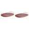 Burgundy Touché C Trays by Mason Editions, Set of 2 1