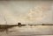Carlo Follini, Landscape at the Po River Delta, 1890s, Oil on Canvas, Framed, Image 1