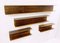 Mid-Century Italian Wooden Shelves, 1960s, Set of 4 2