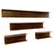 Mid-Century Italian Wooden Shelves, 1960s, Set of 4 1