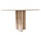 Modern Italian Travertine Dining Table in the Style of Mario Bellini, Image 1
