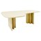 Mid-Century Italian Boomerang Coffee Table in Travertine, 1970s, Image 1