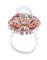 14 Karat White and Rose Gold Ring With South-Sea Pearl, Rubies & Diamonds 3