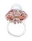 14 Karat White and Rose Gold Ring With South-Sea Pearl, Rubies & Diamonds, Image 3