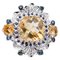 14 Karat Rose and White Gold Ring With Yellow Topazs, Sapphires & Diamonds, Image 1