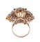 14 Karat Rose and White Gold Ring With Yellow Topazs, Sapphires & Diamonds 2