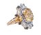 14 Karat Rose and White Gold Ring With Yellow Topazs, Sapphires & Diamonds, Image 3