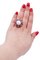Anello in oro rosa e bianco a 14 carati con perla dei mari del sud, rubini, zaffiri e diamanti, Immagine 5