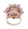 Anello in oro rosa e bianco a 14 carati con perla dei mari del sud, rubini, zaffiri e diamanti, Immagine 3