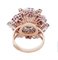 Bague en Or Rose et Blanc 14 Carats avec Perle des Mers du Sud, Rubis, Saphirs et Diamants 3