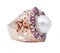 Bague en Or Blanc et Rose 14 Carats avec Perle des Mers du Sud, Améthystes Hydrothermales et Diamants 2