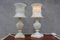 Milky Alabaster Table Lamps in Light White Marble Stone, Set of 2 2