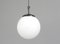 Patterned Opaline Glass Globe Pendant Lamp, 1950s 1