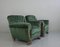 Empire German Green Velvet Armchairs, 1900, Set of 2 2