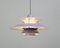 Purple Model Ph5 Pendant Light from Louis Poulsen, 1960s 1