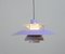 Purple Model Ph5 Pendant Light from Louis Poulsen, 1960s 7