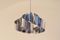 French Aluminium Swirl Hanging Lamp by Max Sauze, 1970s 6