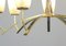 Large Mid-Century Brass & Glass Chandelier, 1960s, Image 4