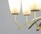Large Mid-Century Brass & Glass Chandelier, 1960s, Image 5