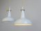 Large Grey Enamel Factory Lights from Benjamin, 1950s 1