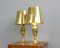 Lampes de Table Casino en Laiton Massif, 1930s, Set de 2 1