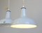 Large Grey Enamel Factory Light from Benjamin, 1950s 3