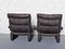 Vintage Brown Leather Armchairs, 1970s, Set of 2 10